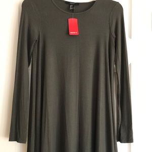 NWT Forever 21 Ribbed Long Sleeve Dress